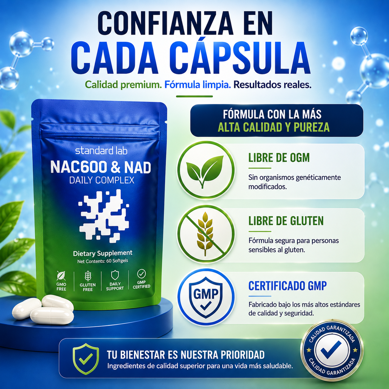 NAD+ Energía y Enfoque